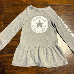 Converse Chuck Taylor All Star Long Sleeve Dress/Skirt Toddler 3T Gray/White